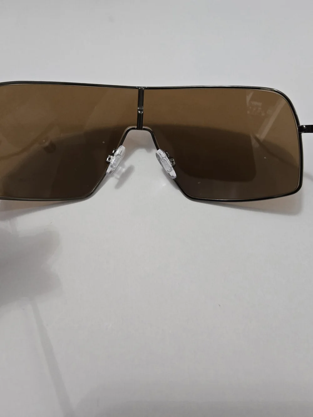 Aviator Brown Shield-Style Sunglasses